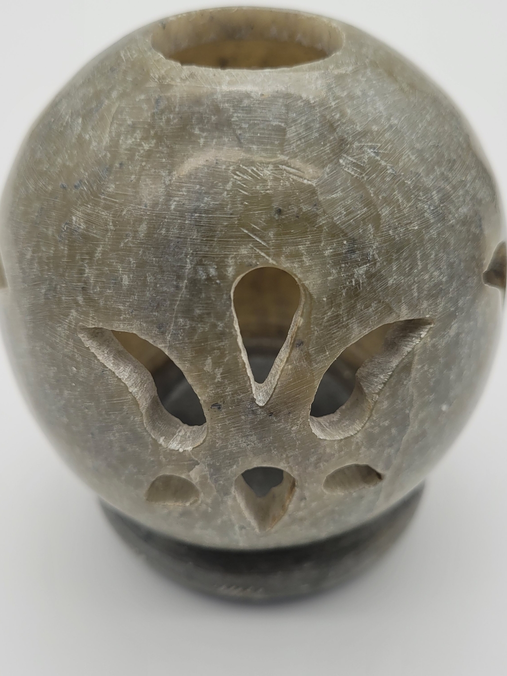 Wax Stone Home Art Tea Light Candle Holder - Gray